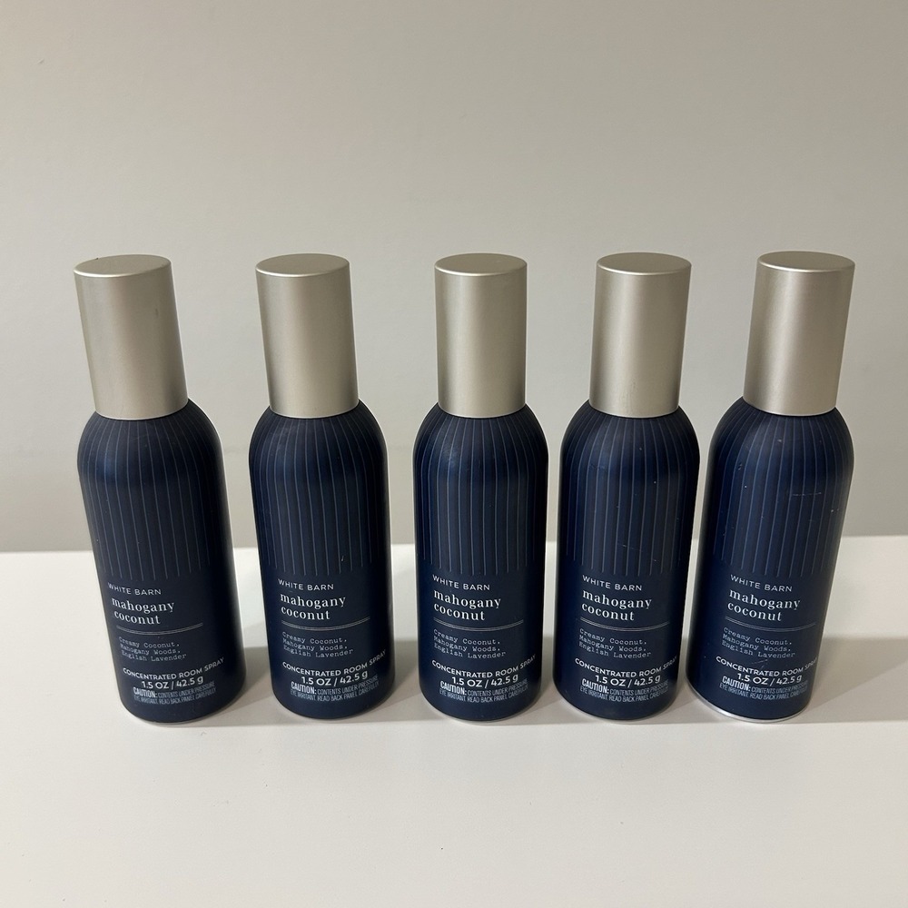 5 Bath & Body Works Mahogany Coconut Concentrated Room Spray Freshener 1.5 oz